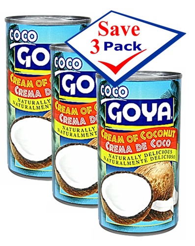 Goya cream of coconut 15 Oz Pack of 3